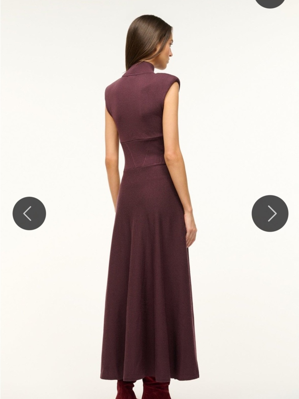 STAUD Lafayette Pink Sleeveless Turtleneck Maxi Dress - Picture 6 of 10